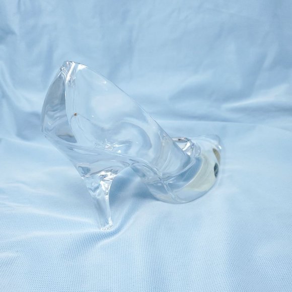 Bohemia Czech Lead Crystal Glass Princess Cinderella Slipper High Heel Shoes - Picture 6 of 8